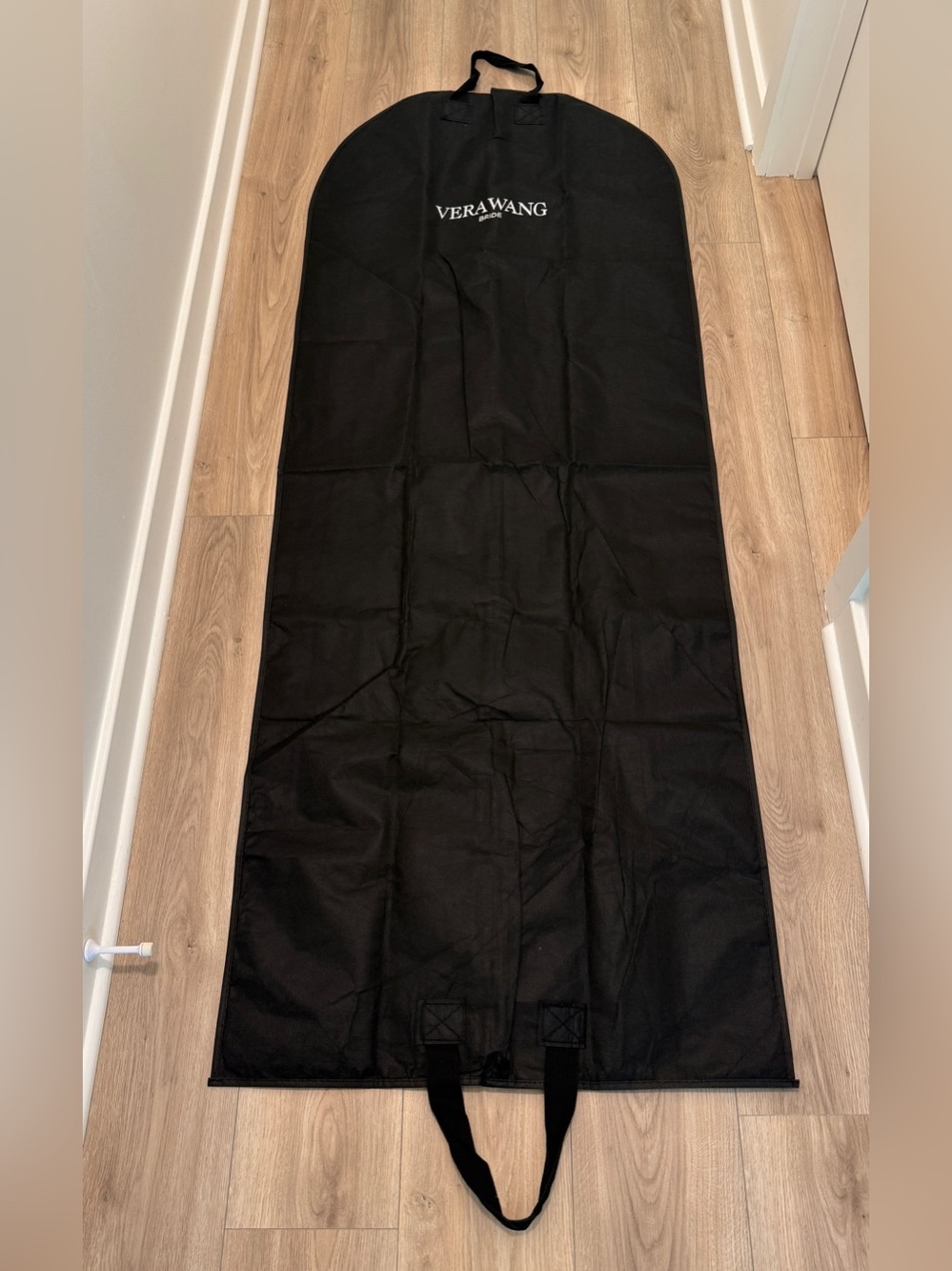 Vera Wang Black Bride Garment Bag with zipper and handles